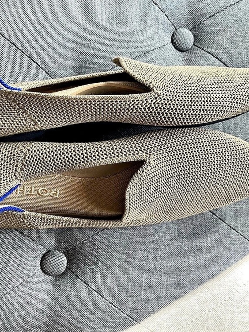 Rothy's The Point Pointed-Toe Flats in Beige